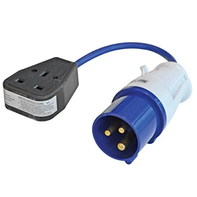 Image of Faithfull FPPFLYLEAD Fly Lead Converter 16A Plug to 13A 3 Pin Socket 240v 35cm