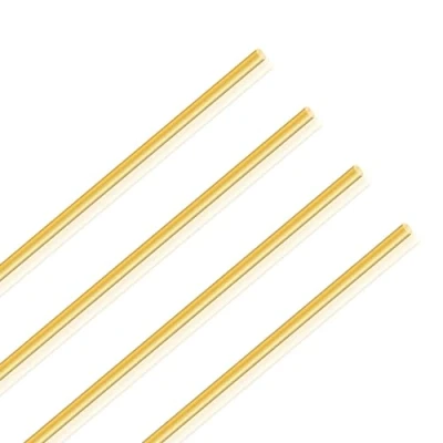 Image of LAVMHAB Round Brass Rod 4mm x 250mm, Solid Shaft Rods Bars for DIY Craft (4 Pcs)