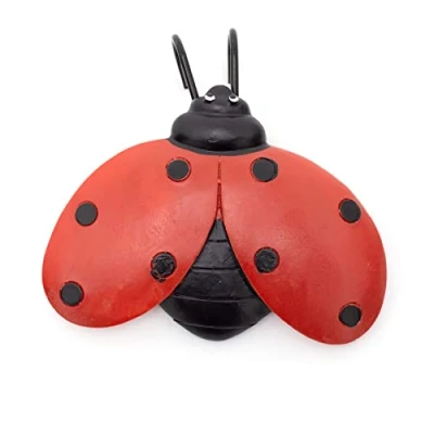Image of Carousel Home Insect Shaped Plant Pot Hugger Planter Hanger Garden Flower Hanging Ornament Resin Bug Outdoor Decoration Ladybird