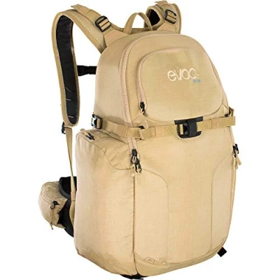 Image of EVOC CP 18l Outdoor Camera Backpack for professional photo equipment (padded, ergonomic carrying system, strap system ice axes, skis, snowboard or tripod, incl. rain cover), Black