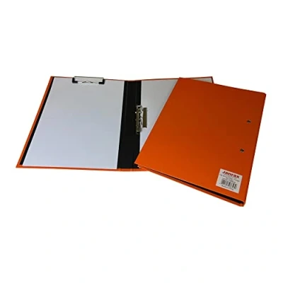 Image of Orange A4 Clipboard Document Clamp File Folder