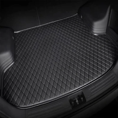 Image of Car Boot Liners Mats for nissan Juke F16 2022 2023 2024, Leather Trunk Mat Protector Pad Waterproof Anti scratch slip Accessories,Black