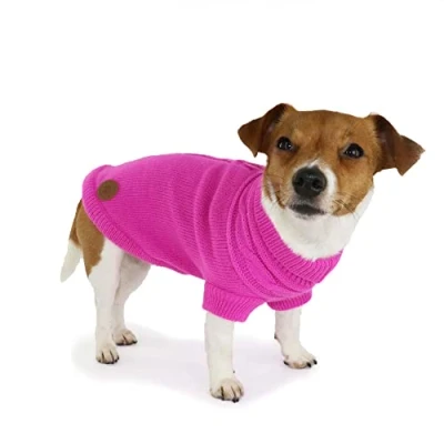 Image of Ancol Pink Cable Knit Dog Jumper Large (50Cm Length)