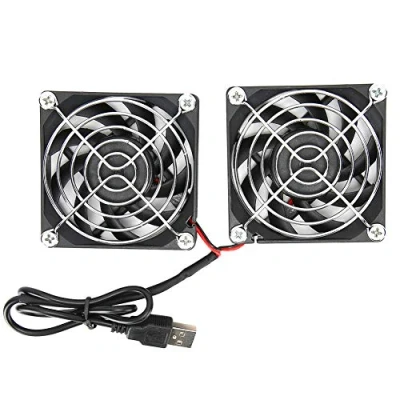 Image of 214 Router Fan Cooler,5V Quiet USB Heat Dissipation Dual Cooling Fan,for ASUS RT AC68U AC86U EX6200 for Tengda AC15