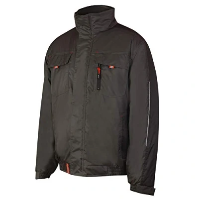 Image of Lee Cooper Workwear Mens Padded Polyester Showerproof Lightweight Work Safety Jacket, Grey, S