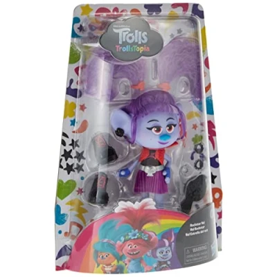 Image of DreamWorks TrollsTopia Rockstar Val Fashion Doll with Outfit and Accessories, Toy for Girls 4 Years Up