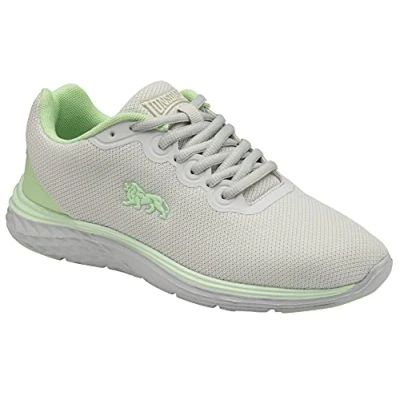Image of Lonsdale Women&#039;s Stamford Road Running Shoe, Arcade White/Patina Green, 5 UK