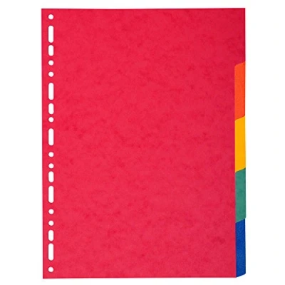 Image of Exacompta Ref 2105E Forever Collection 100% Recycled Dividers Suitable for A4+ Documents, 220gsm Card, 5 Position Multicoloured