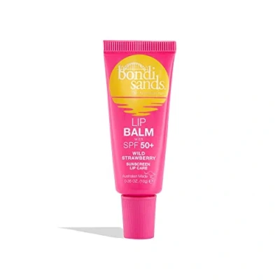 Image of Bondi Sands lip balm SPF 50+ Wild Strawberry moisturizing with 50 for advanced sun protection, 10 g