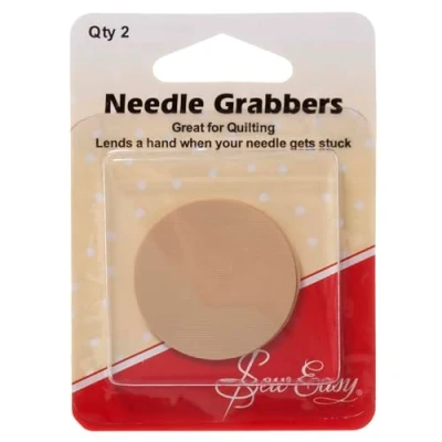 Image of Sew Easy Needle Grabbers 2 Soft Rubber Grips, Protects Fingers for Sharp Needles Sewing Quilting Dressmaking Tailoring