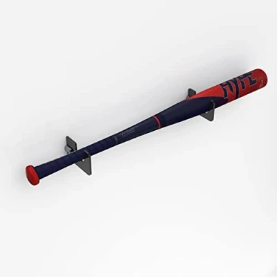 Image of Pair of Baseball Bat Holder/Wall Mount Horizontal Brackets/PM 12