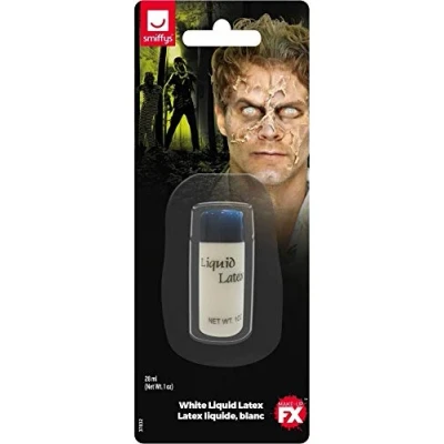 Image of Smiffys Make Up FX, Liquid Latex, 1 oz, White , Cosmetics and Disguises Fancy Dress, Cosmetic Dress &amp; Disguises.