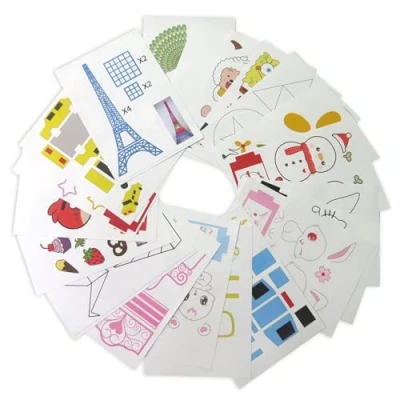 Image of EOWVISN 20 Pieces Of 3D Drawing Templates, Creative Accessories, Children&#039;S Painting Diy Tools, Educational Toys, Accessories