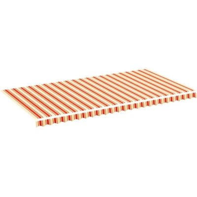 Image of vidaXL Replacement Fabric for Awning Yellow and Orange 6x3 m