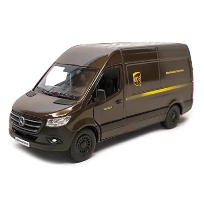 Image of KiNSMART Mercedes Benz Sprinter UPS Edition Delivery Van 1:48 Scale 5&quot;
