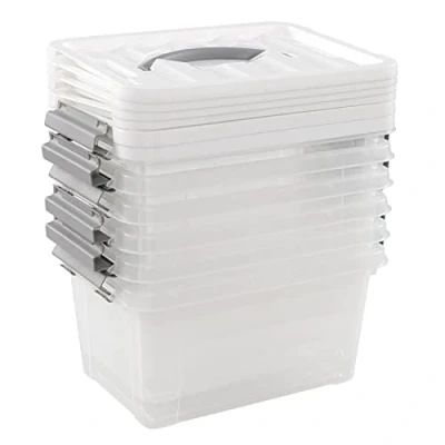 Image of Dynko Transparent Storage Containers with Lids Set of 6, Boxes
