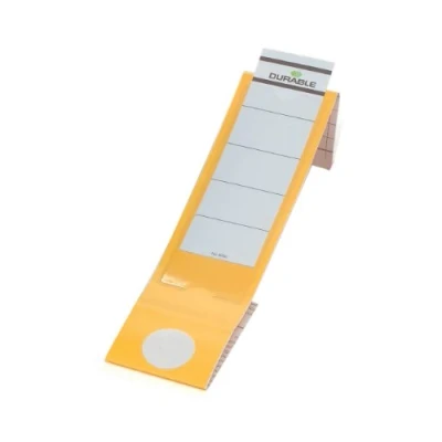 Image of Durable Ordofix Lever Arch Spine Labels 60mm Yellow (Pack of 10)