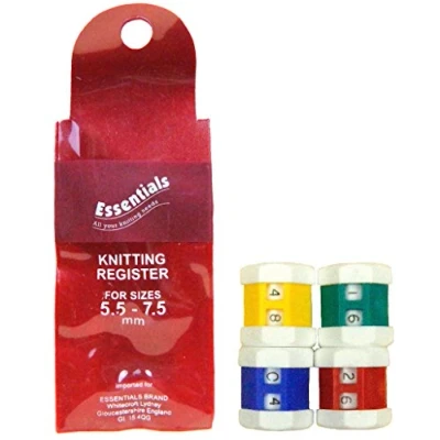 Image of Row Counter Register Tool for Knitting or Crochet, Single, Random Colour (Large 5.5mm 7.5mm)