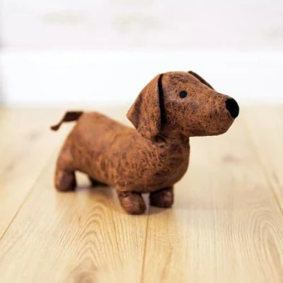 Image of Marco Paul Novelty Sausage Dog Animal Doorstop Weighted Door Stopper Wedge Home Décor Gift Heavy Duty Interior Fabric Stuffed Floor Decorative