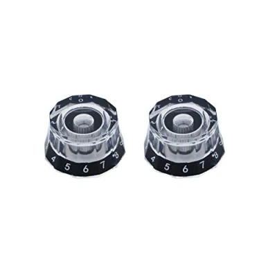 Image of Guyker 2Pcs PRS Potentiometer Control Knobs Dia. 6mm (0.24&quot;) Shaft Pots Rotary Volume Tone Buttons Replacement Part for Electric Guitar or Precision Bass White