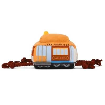 Image of P.L.A.Y. PET LIFESTYLE AND YOU Plush toy dog Canine Commute Collection San Francisco Cable Car