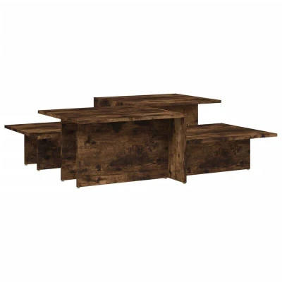 Image of vidaXL Coffee Tables 2 pcs Smoked Oak Engineered Wood