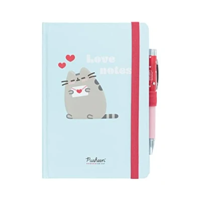 Image of Grupo Erik Pusheen A5 Notebook With Projector Pen Notebooks Notepads Notepad Gifts Stationery Cat
