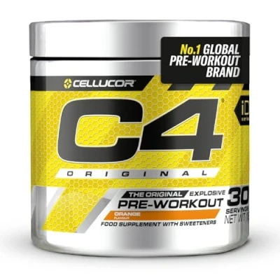 Image of C4 Original Beta Alanine Sports Nutrition Bulk Pre Workout Powder for Men &amp; Women Best Energy Drink Supplements Creatine Monohydrate Orange Burst 30 Servings