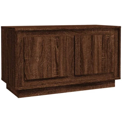 Image of vidaXL TV Cabinet Brown Oak 80x35x45 cm Engineered Wood