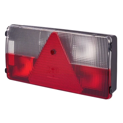 Image of E170005, E17418 Combination Rearlight HELLA 2VB 341 032 121 Right transparent black for trailer, without bulbs