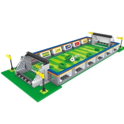 Image of Habarri Mini Building Blocks Set Football Stadium Model with Figures Sport Motif Gift for Children, Fans Compatible Well known Clamping 273