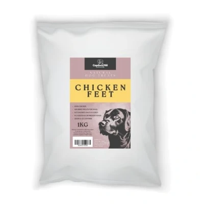 Image of Copdock Mill Chicken Feet Treats for Dogs 1kg Bulk Natural Dog Treat Chews Dental High in Protein offering improved Joint health and flexibility