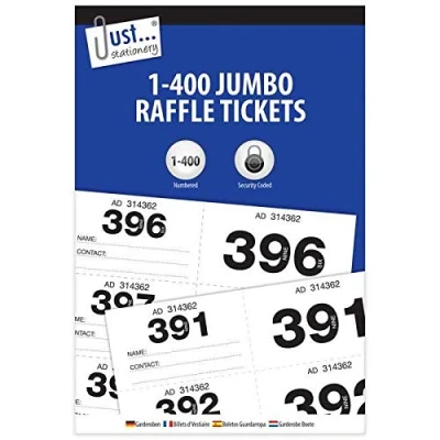 Image of JMS® (Set of 5) Jumbo Cloakroom Raffle Ticket 1 400