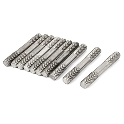 Image of Sourcingmap M10x70mm Double End Thread 304 Stainless Steel Tight Adjustable Push Rod Stud 10pcs