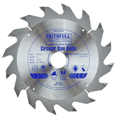 Image of Faithfull FAIZ14016 TCT Circular Saw Blade 140 mm x 20 Bore 16 Teeth