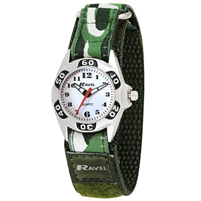 Image of Ravel Children&#039;s Camouflage Army Watch with Easy Fasten Action Strap