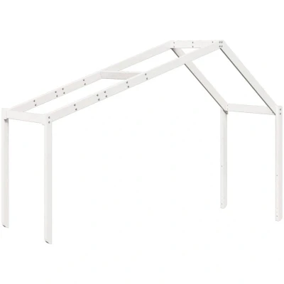 Image of vidaXL Kids&#039; Bed Roof White 213x85.5x144.5 cm Solid Wood Pine