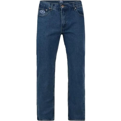 Image of Forge Mens Big Size Straight Fit Basic Jeans Casual Smart Denim Pants Indigo 32W / 28L