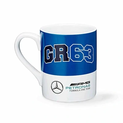 Image of Mercedes AMG Petronas Formula One Team George Russell Mug Blue Size: 310ml/10z