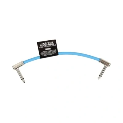 Image of Ernie Ball Flex Patch Cable 6in Blue Single