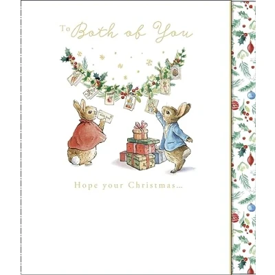Image of UK Greetings Peter Rabbit Both of You Christmas Card to Hope Your Christmas.