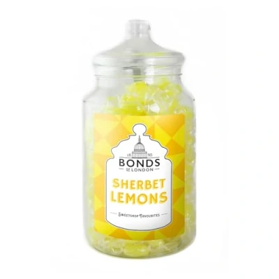 Image of Bonds of London Lemon Sherbets Jar, Vegetarian, Retro Chewy Gift Sweets, 1.7 Kg (Pack 1)