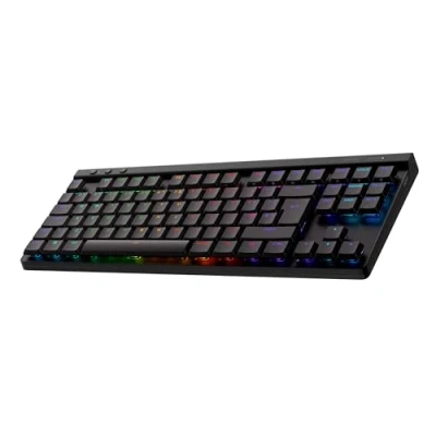 Image of Logitech G G515 LIGHTSPEED TKL Low Profile Wireless Gaming Keyboard, LIGHTSYNC RGB, Thin Tenkeyless Design, PBT Keycaps, Tactile Mechanical Switches, QWERTY UK English Layout Black