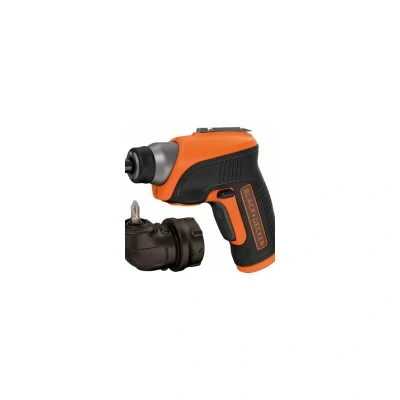 Image of BLACK+DECKER CS3652LC GB 3.6V Lithium Screwdriver with Right Angle Attachment, 3.6 V, Black/Orange