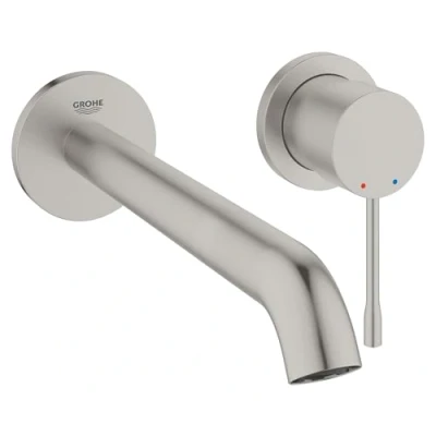 Image of GROHE Essence New 2 Hole Basin MixerL Size Supersteel 19967DC1