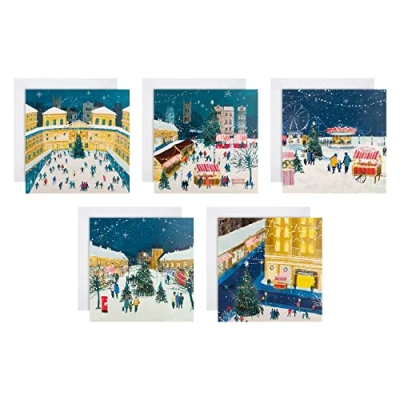 Image of Hallmark Charity Christmas Cards Pack of 30 in 5 Designs, 25572266, Winter Scene Card