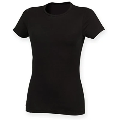 Image of Skinni Fit Women s Stretch Tee SK121 (XS, Black)