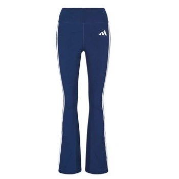Image of adidas Performance Optime Essentials 3 Stripes Flared Leggings Leggings, Women&#039;s, Size: Small, Dark blue/white