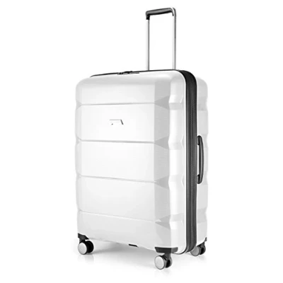 Image of HAUPTSTADTKOFFER Britz Hard Shell Suitcase Trolley Travel Expandable, 4 Wheels, TSA, 77 cm, 115 Liter, White