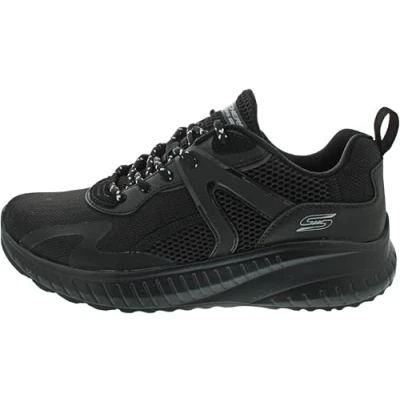 Image of Skechers Men&#039;s BOBS Squad Chaos Elevated Drift Trainers, Black Synthetic/Mesh, 10 UK